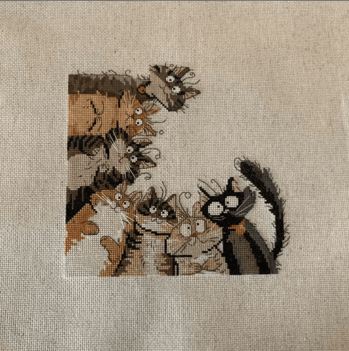 Quirky Cats, cross stitch pattern, modern cross stitch, PDF, instant download, CAT43