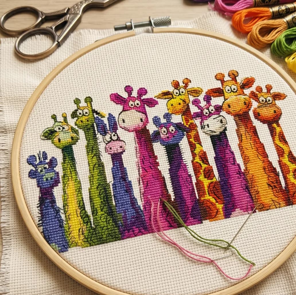 Funny giraffe, cross stitch pattern, Bright Modern Nursery Wall Art Chart, , modern cross stitch, PDF, instant download, ANM96-2