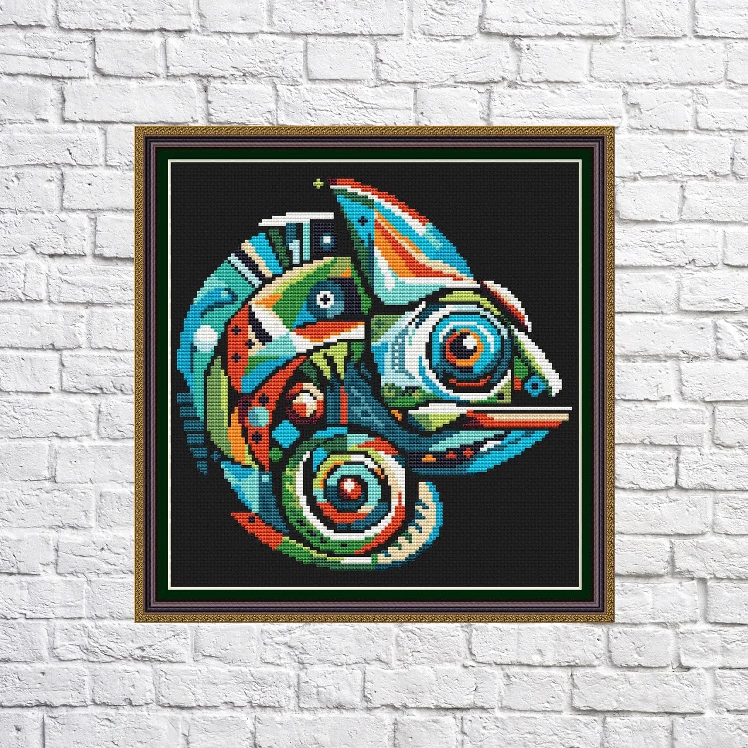 Chameleon, cross stitch pattern, modern cross stitch, PDF, instant download, ANM58
